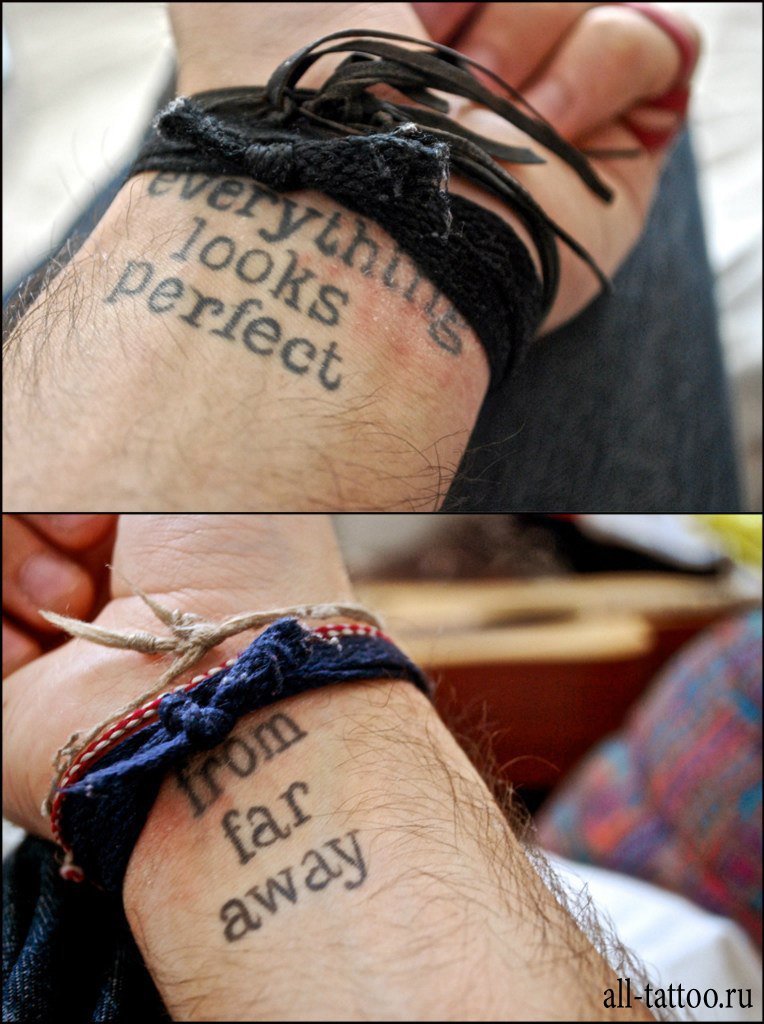 5 популярных идей для мужских татуировок с надписью на руке