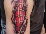 3d рваная татуировка на плече