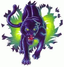 Эскиз татуировки «Черная пантера»