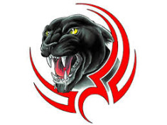 Цветной эскиз тату «Голова черной пантеры»