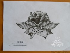 Рисунок-эскиз татуировки на тематику «ВВС»